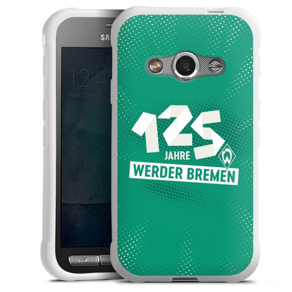 DeinDesign Handyhülle 125 Jahre Werder Bremen Offizielles Lizenzprodukt, Samsung Galaxy Xcover 3 Silikon Hülle Bumper Case Handy Schutzhülle