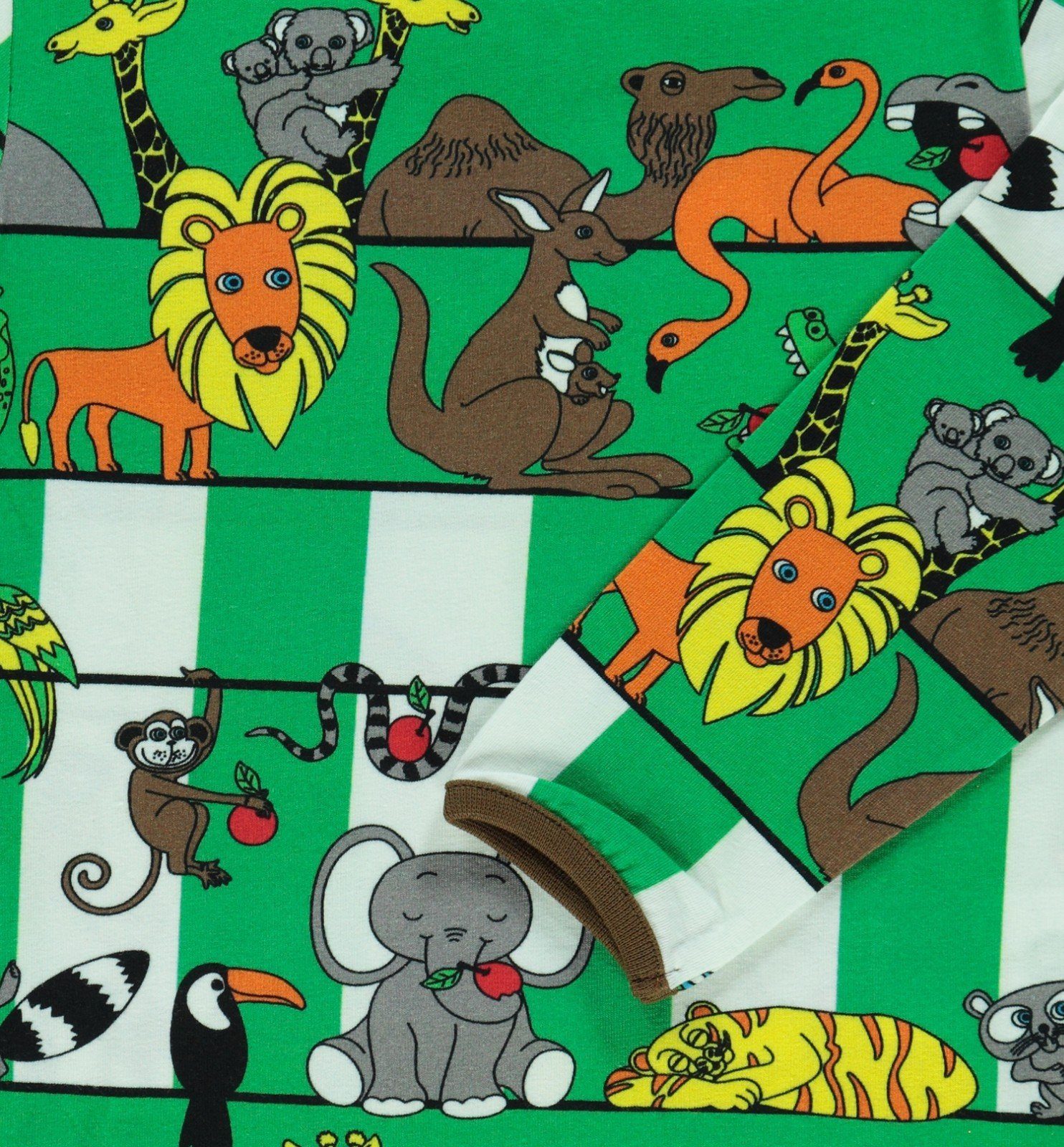 SMAFOLK Langarmshirt mit Smafolk Langarmshirt allover Longsleeve Print grün Jungle