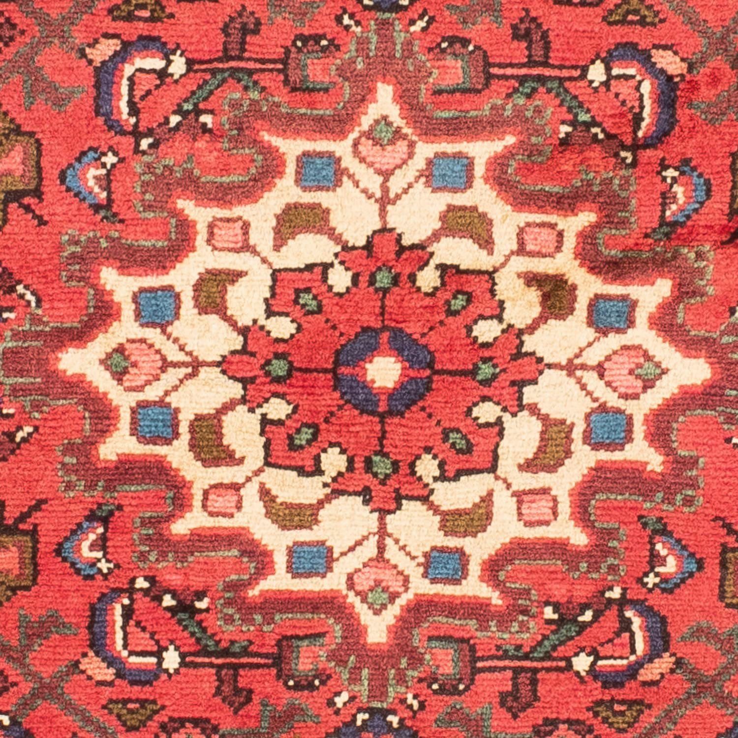 Orientteppich Perser - Nomadic 106 x cm Zertifikat Einzelstück mm, - 140 - morgenland, Handgeknüpft, rot, 10 Wohnzimmer, mit rechteckig, Höhe