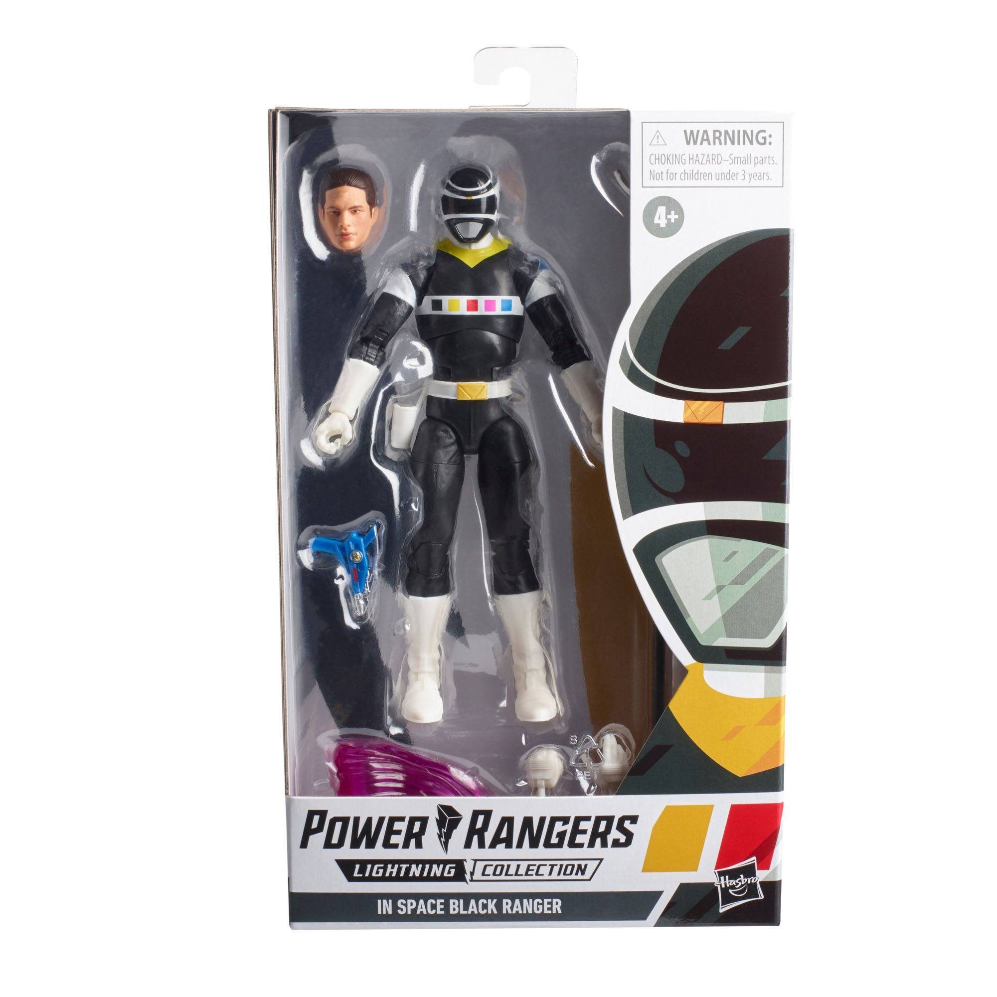 Hasbro Actionfigur Power Rangers Lightning Collection, (ca. 15cm Groß und mit Zubehör), In Space Black Ranger