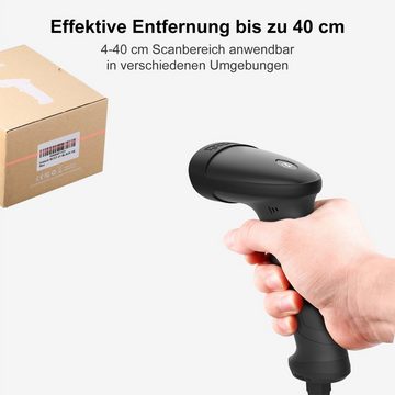 Inateck USB Barcode Scanner mit intelligenter Halterung, BCST-33 Handscanner