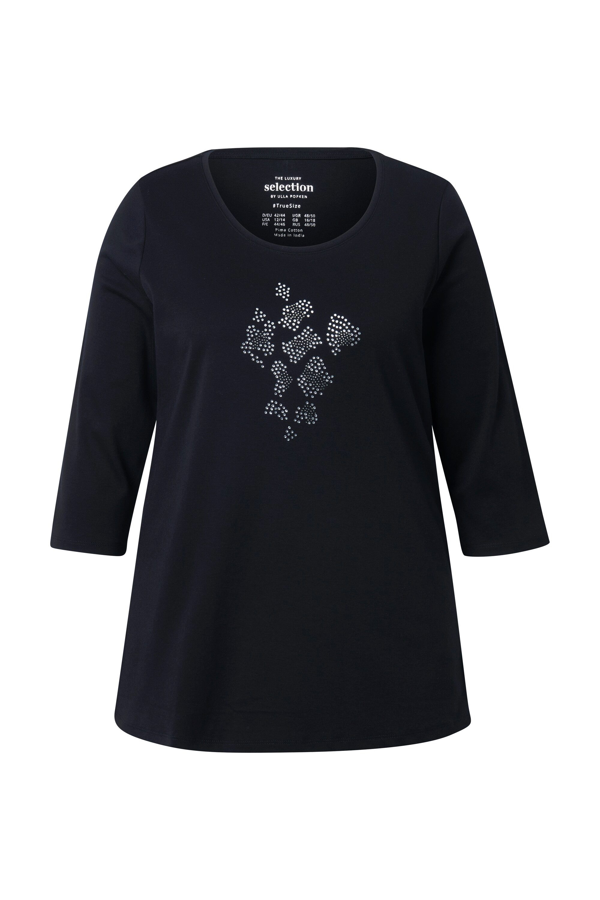 Ulla Popken T-Shirt Shirt Ziersteine A-Linie günstig online kaufen