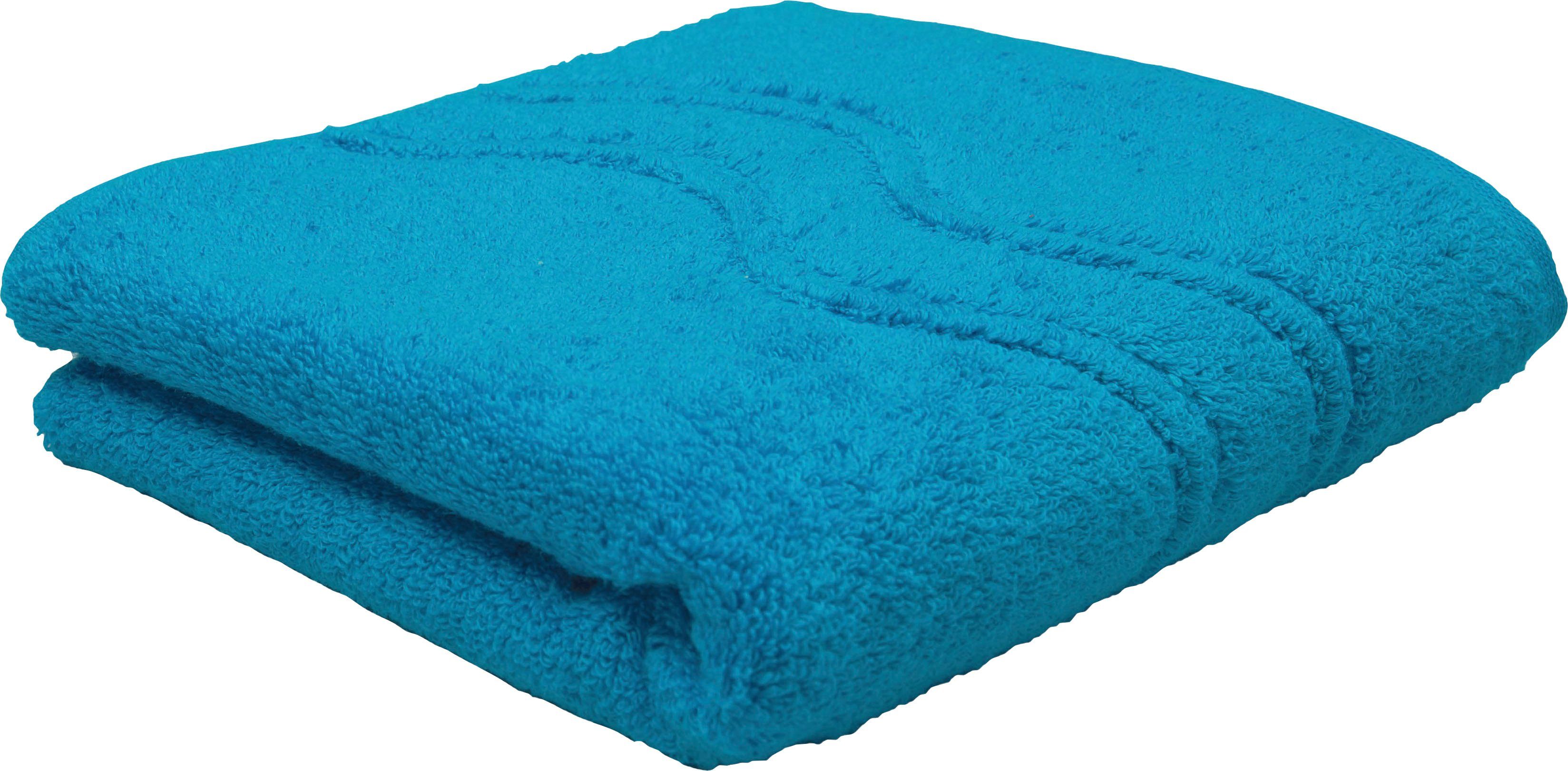 ROSS Handtuch Cashmere feeling, Frottier (Packung, 2-St), 100% Baumwolle, mit Wellen-Bordüre, große Farbauswahl