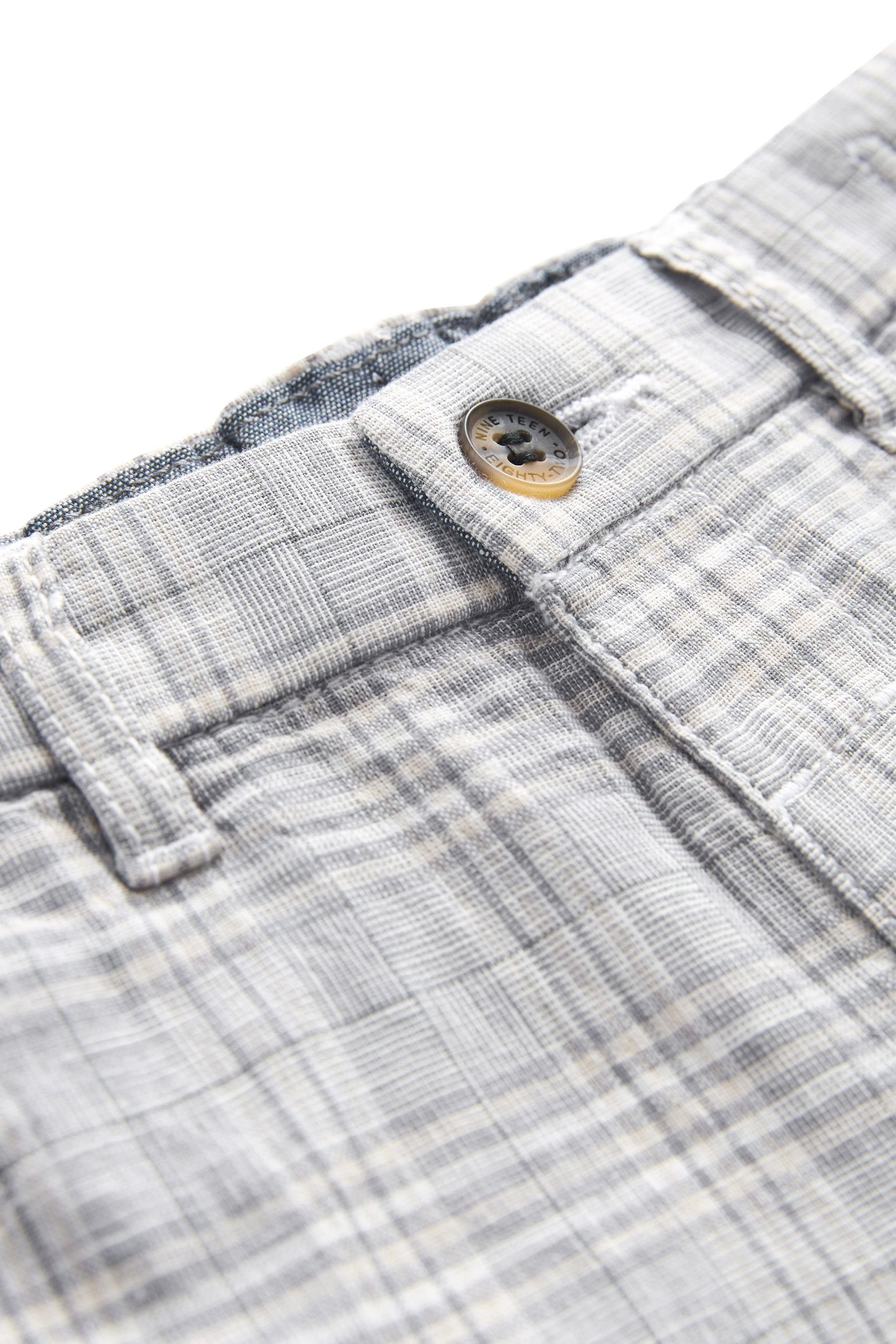Next Chinoshorts Chino-Shorts (1-tlg) Grey Check
