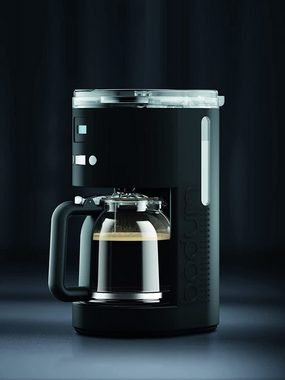 Bodum Filterkaffeemaschine Bistro, elektrische Kaffeemaschine, Timer, 900W, 12 Tassen Kaffee, 1,5l Kaffeekanne, Aufsatzfilter, dauerhaft nutzbarer Kaffeefilter aus Edelstahl, Kaffeebereiter, Filterkaffeemaschine Kaffeeautomat, Kaffeekocher