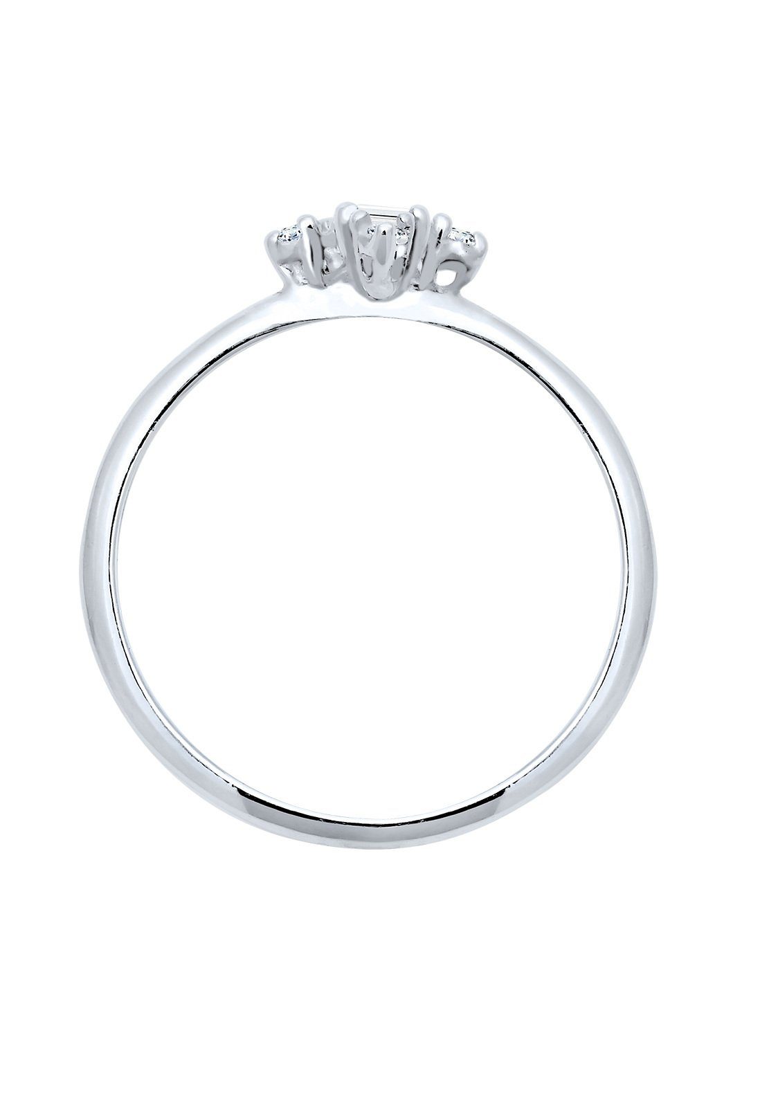 Elli DIAMONDS Verlobungsring Verlobung Edel Topas Diamant (0.06 ct) 925 Silber
