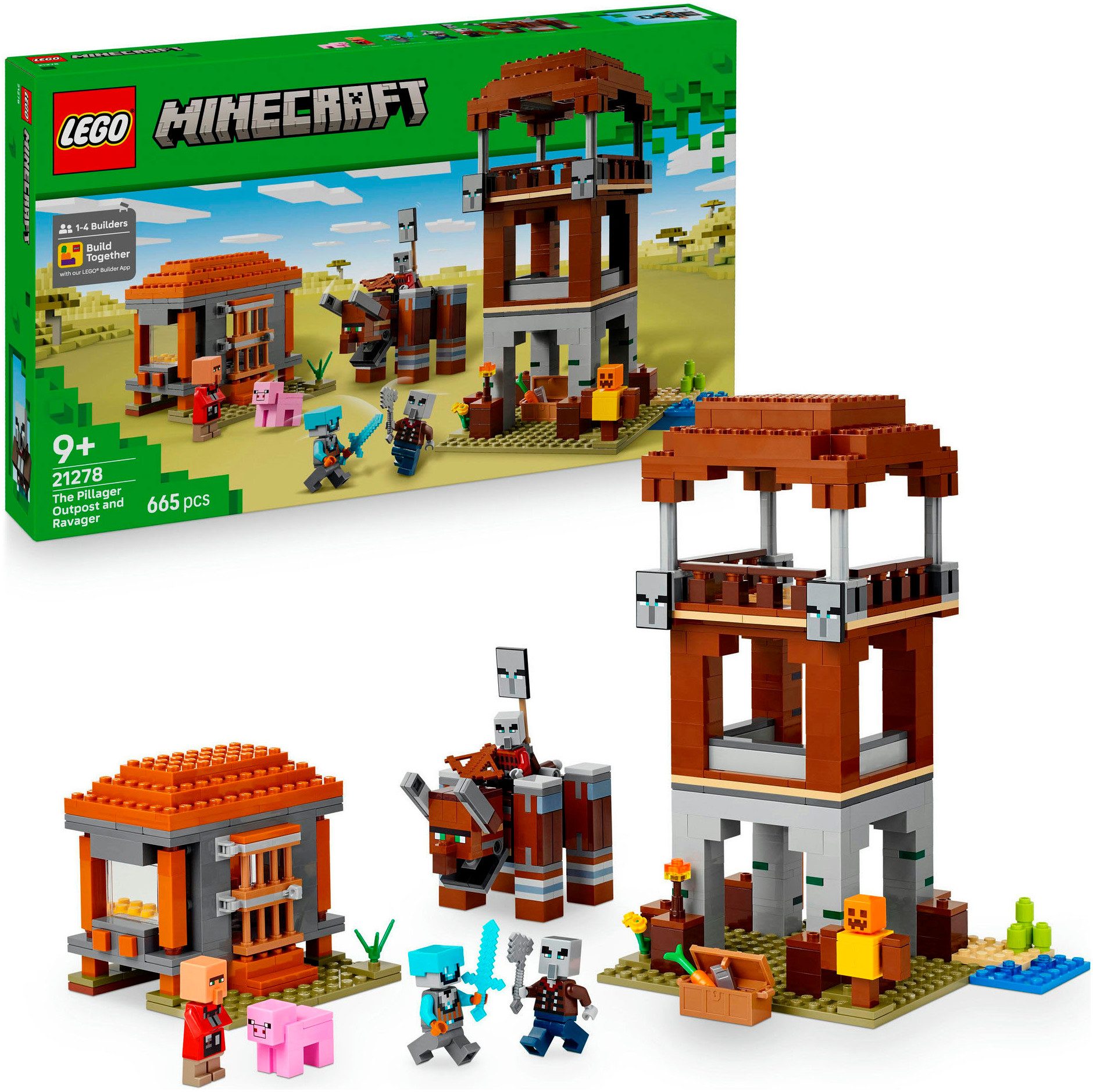 LEGO® Ein Verwüster am Plünderer-Außenposten (21278), LEGO Minecraft Konstr günstig online kaufen