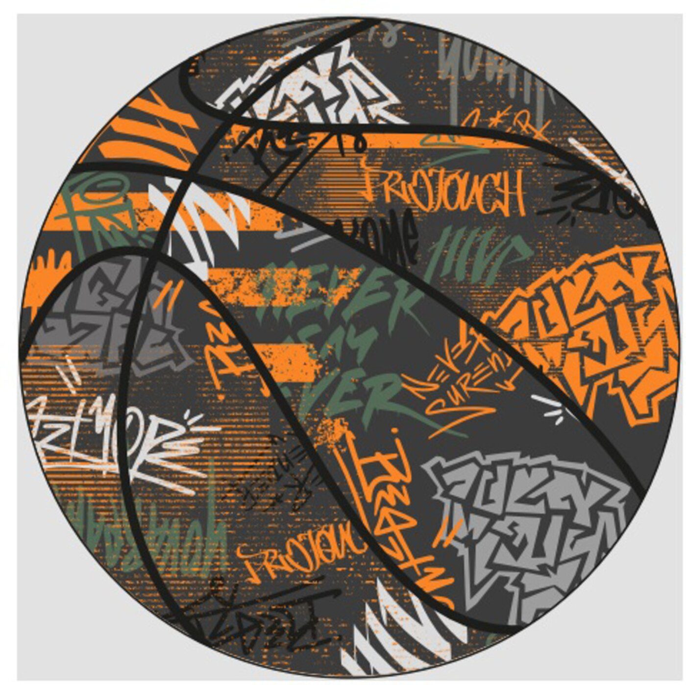 Pro Touch Basketball Basketball Harlem 50 Ink BLACK/ORANGE LIGHT/G