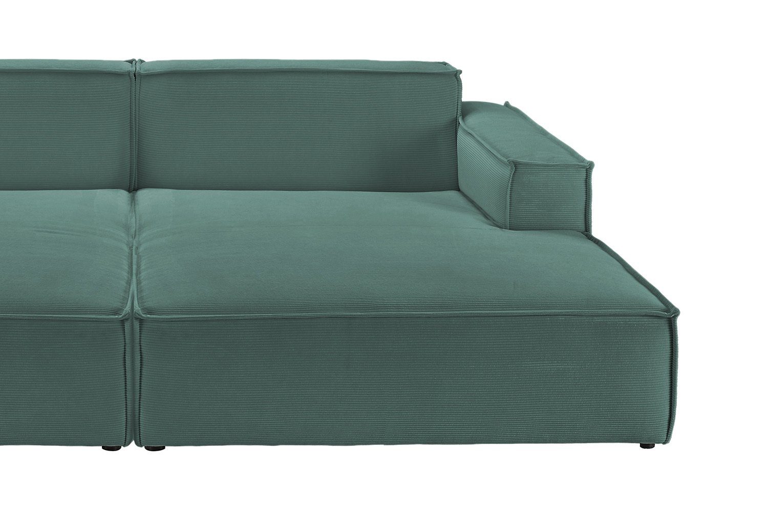 Farben Sofa SAMU, KAWOLA verschiedene Feincord Big-Sofa grün