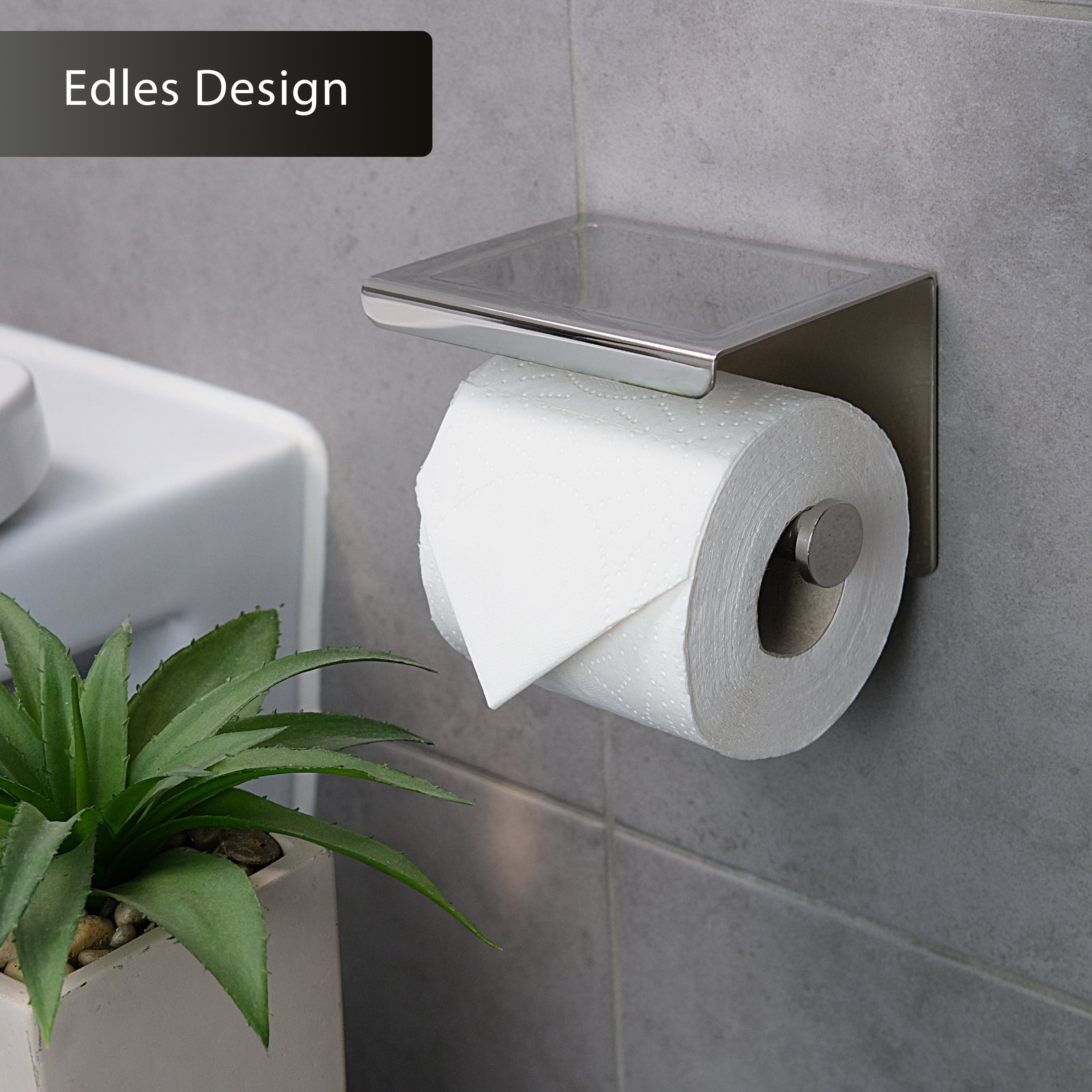 Dolvhin Toilettenpapierhalter ohne Bohren, Edelstahl Klopapierhalter mit Ab günstig online kaufen