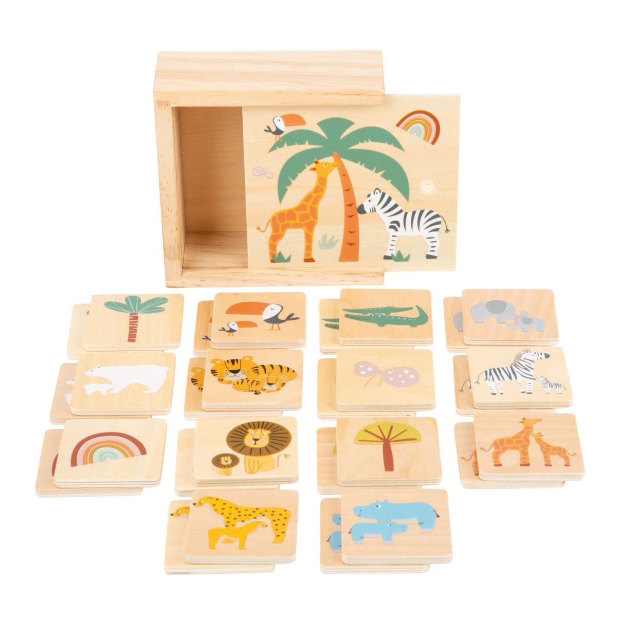 small foot GmbH & Co. KG Lernspielzeug small foot Memospiel Safari aus Holz