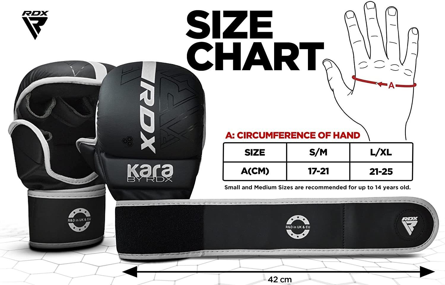 für MMA-Handschuhe Handschuhe, RDX Kampfsport Grappling MMA RDX White Training Sports MMA Gloves