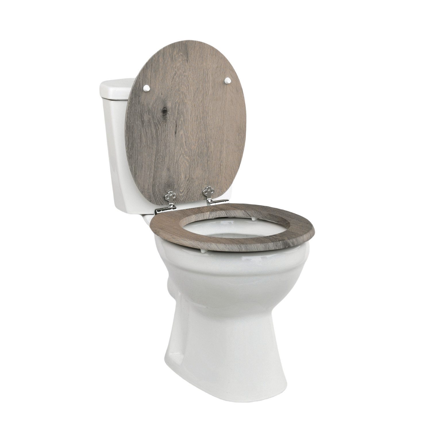 SINOBATH WC-Sitz WC-Sitz mit Absenkautomatik,MDF Holzkern,Toilettensitz