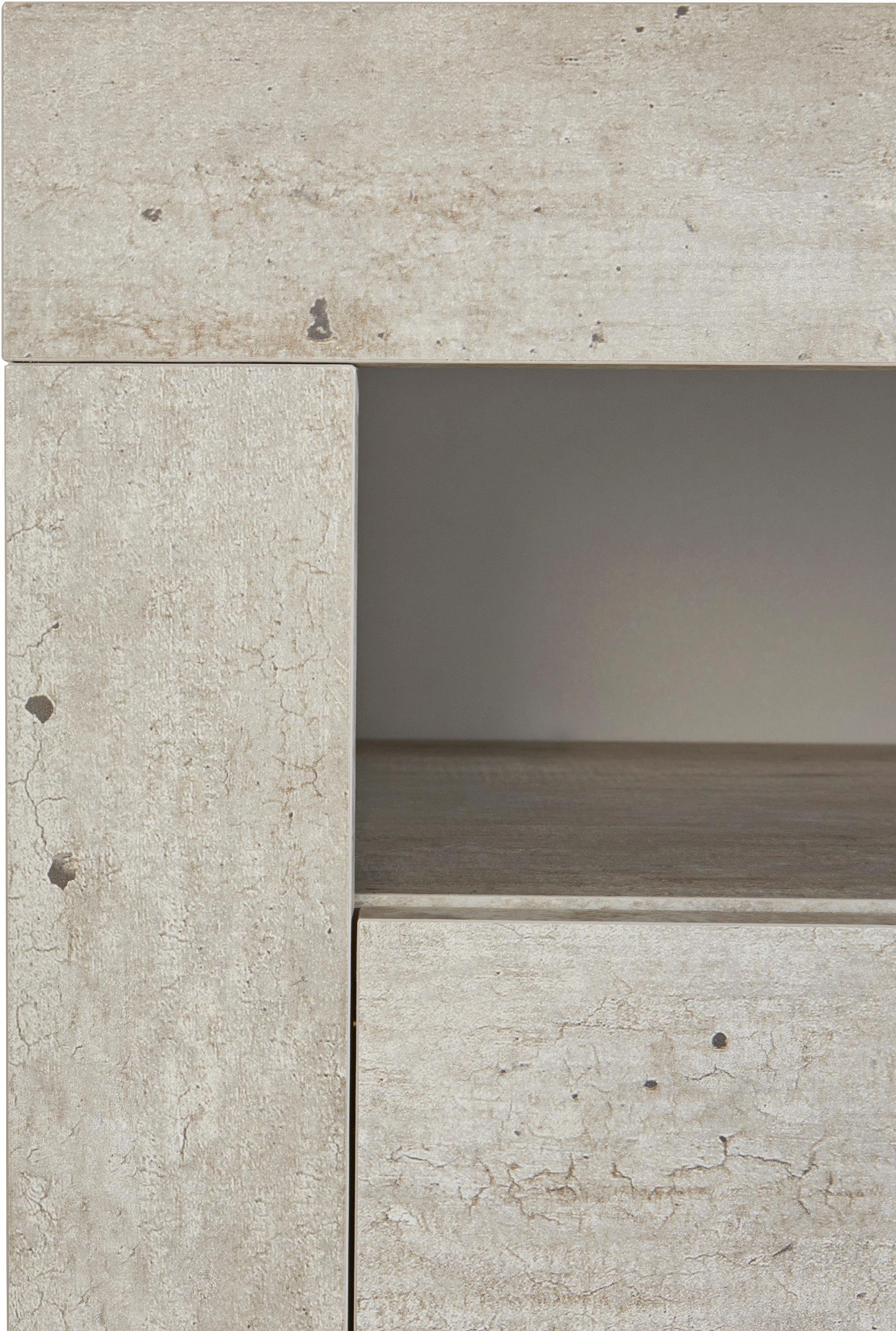 cm Lowboard Möbel 200 borchardt Fe, Breite Santa beton-optik