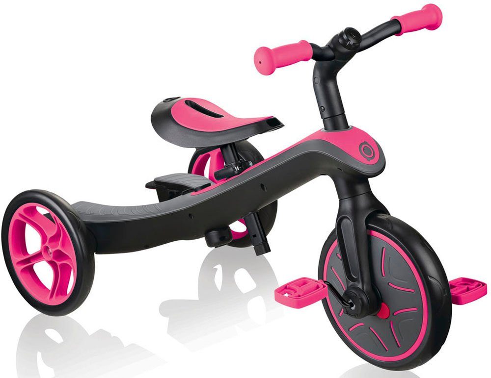 authentic sports & toys Globber TRIKE 4in1 EXPLORER Dreirad pink