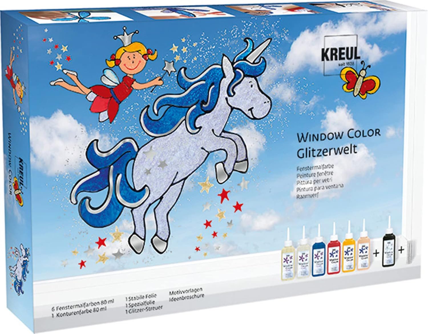 Kreul KREUL Window Color Set Glitzerwelt 7x80ml Kinder