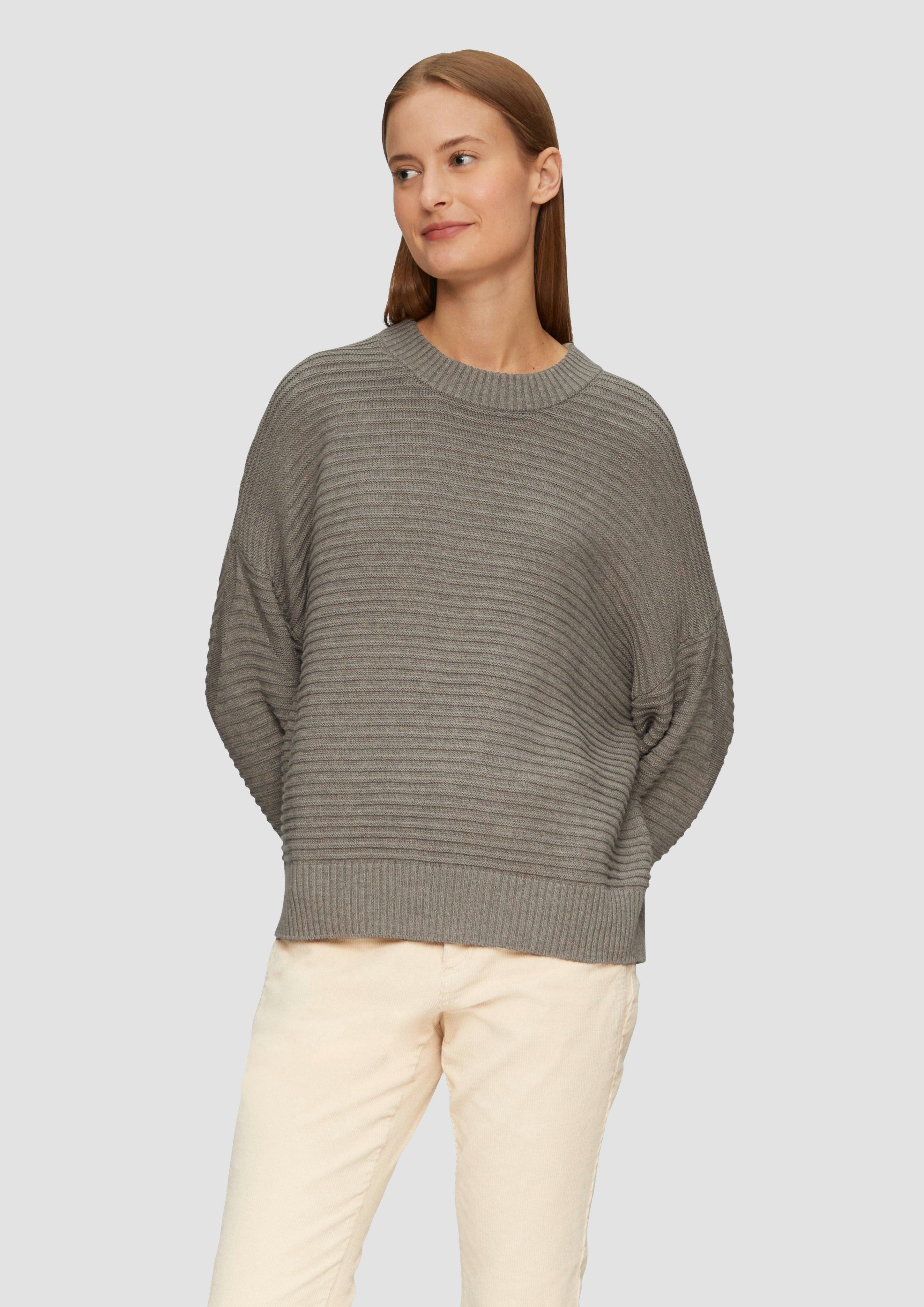 Strickpullover Oversized Strickpullover mit Strukturdetails