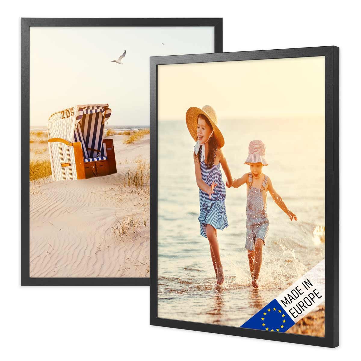 PHOTOLINI Bilderrahmen 2er Set Massivholz-Rahmen Modern günstig online kaufen