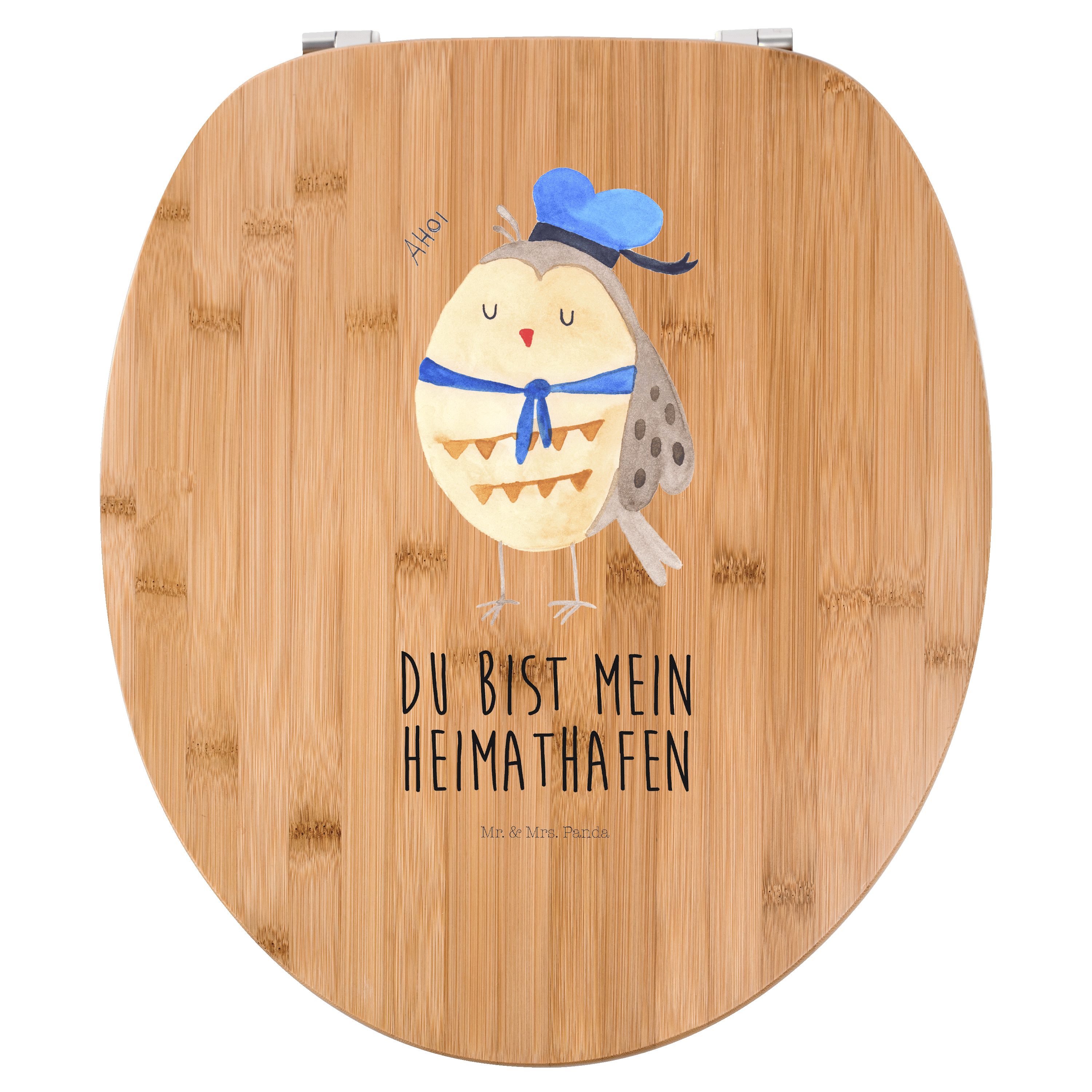 Mr. & Mrs. Panda WCSitz »Eule Matrosen Transparent Geschenk, Owl