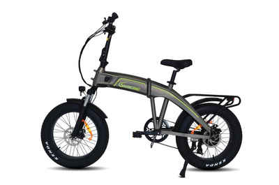 SachsenRAD E-Bike F6 Safari E-Bike E-Faltbike 20 Zoll LCD Steuerdisplay 80km Reichweite, 7 Gang Shiamo, Kettenschaltung, Heckmotor, (1 Stück), starker Geländemotor, interne Kabelführung