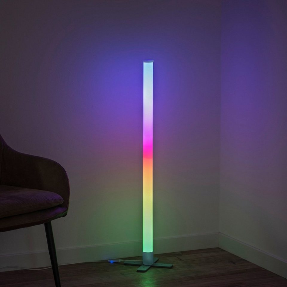 Leuchten Direkt Wandleuchte RINGO, LED fest integriert, RGB, LED,  Lampenschirm aus transparentem Kunststoff