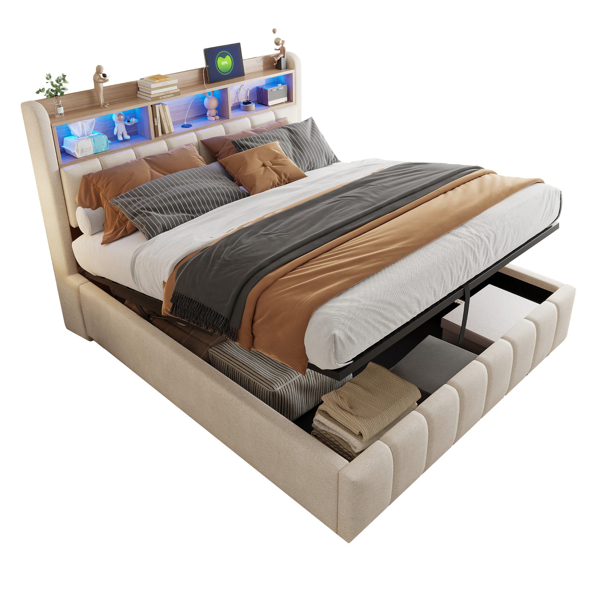 REDOM Polsterbett Doppelbett Jugendbett Gästebett (mit günstig online kaufen