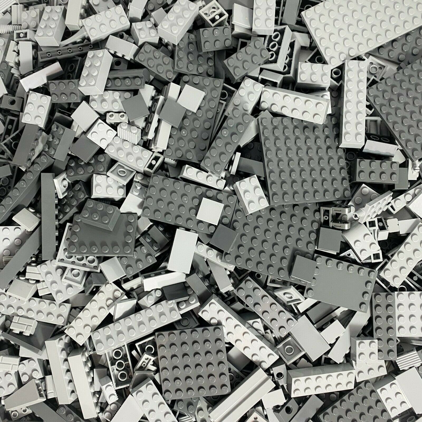 LEGO® Spielbausteine LEGO® Steine Hellgrau/Dunkelgrau gemischt - 250 Stück  - Light/Dark bluish grey bricks mix - NEU, (Creativ-Set, 250 St), Made in  Europe