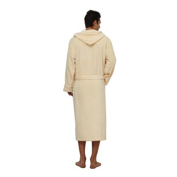 Lumaland Bademantel Luxury Mikrofaser Bademantel mit Kapuze, Langform, Polyester Mikrofaser Coral Fleece, Damen & Herren verschiedene Farben S-XXL