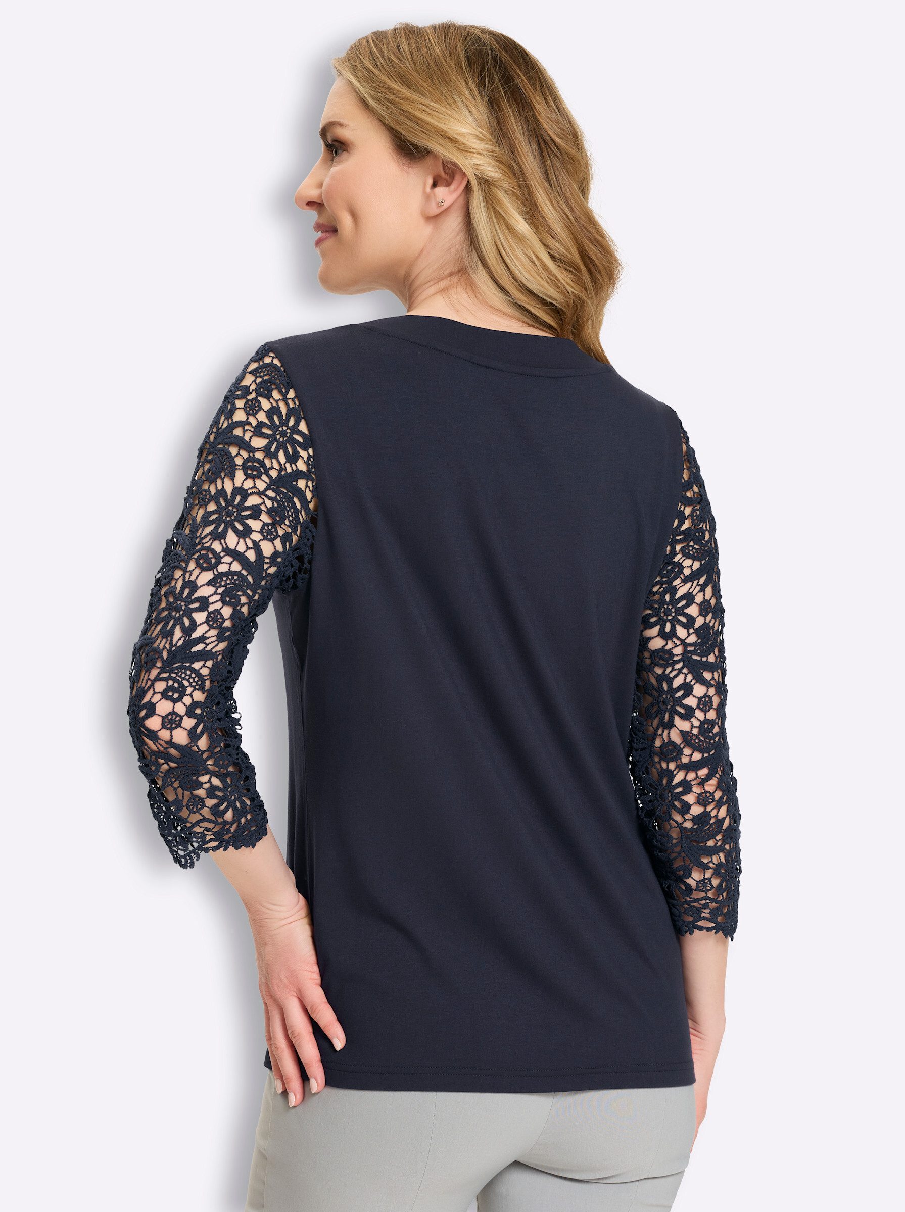 Sieh an! T-Shirt 2-in-1-Shirt 3/4-Arm