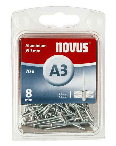 NOVUS Blindniete Novus Blindnieten Typ A3/8 Aluminium 70 Stück