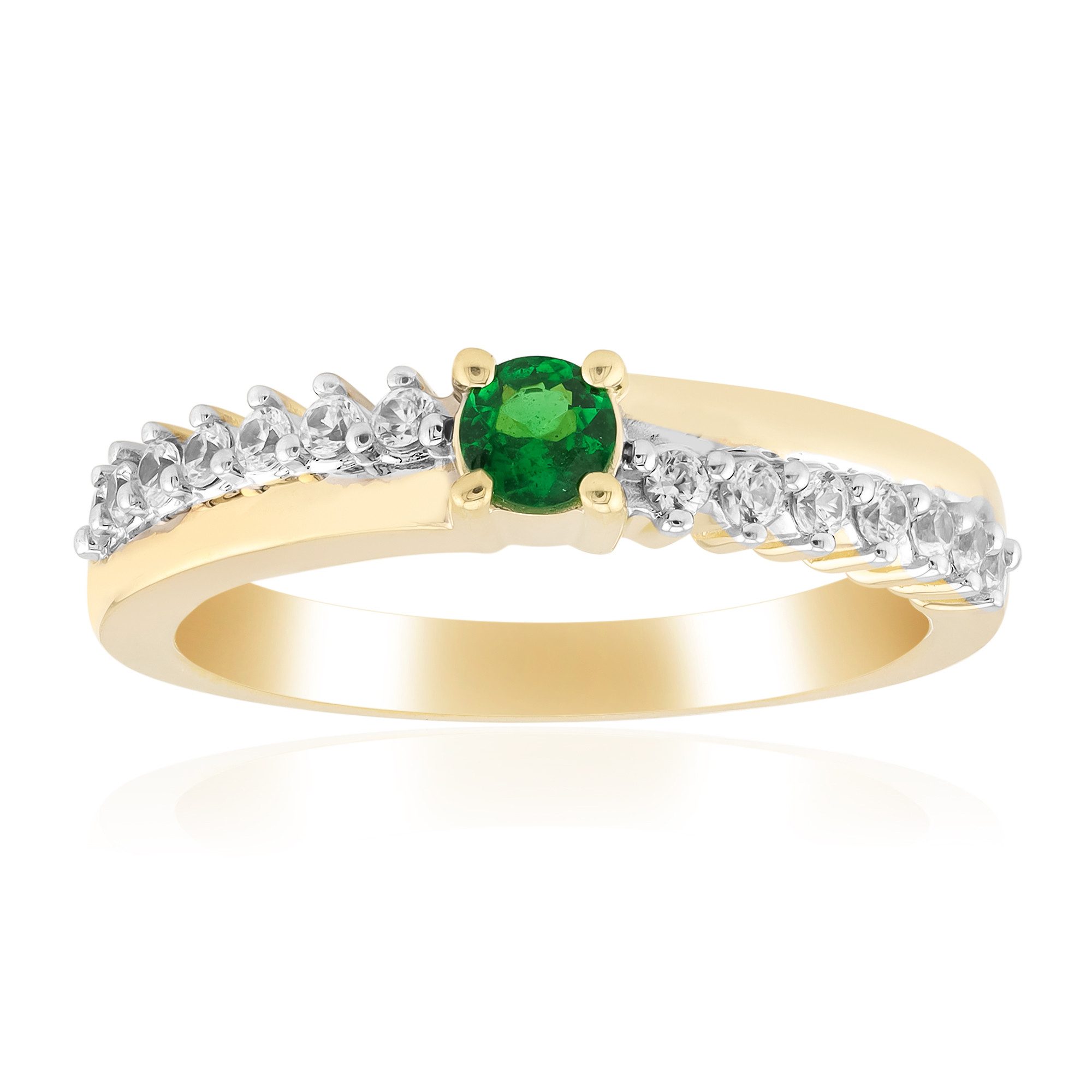 Cavill Goldring AAA-Kenianischer Tsavorit-Goldring (1-tlg)