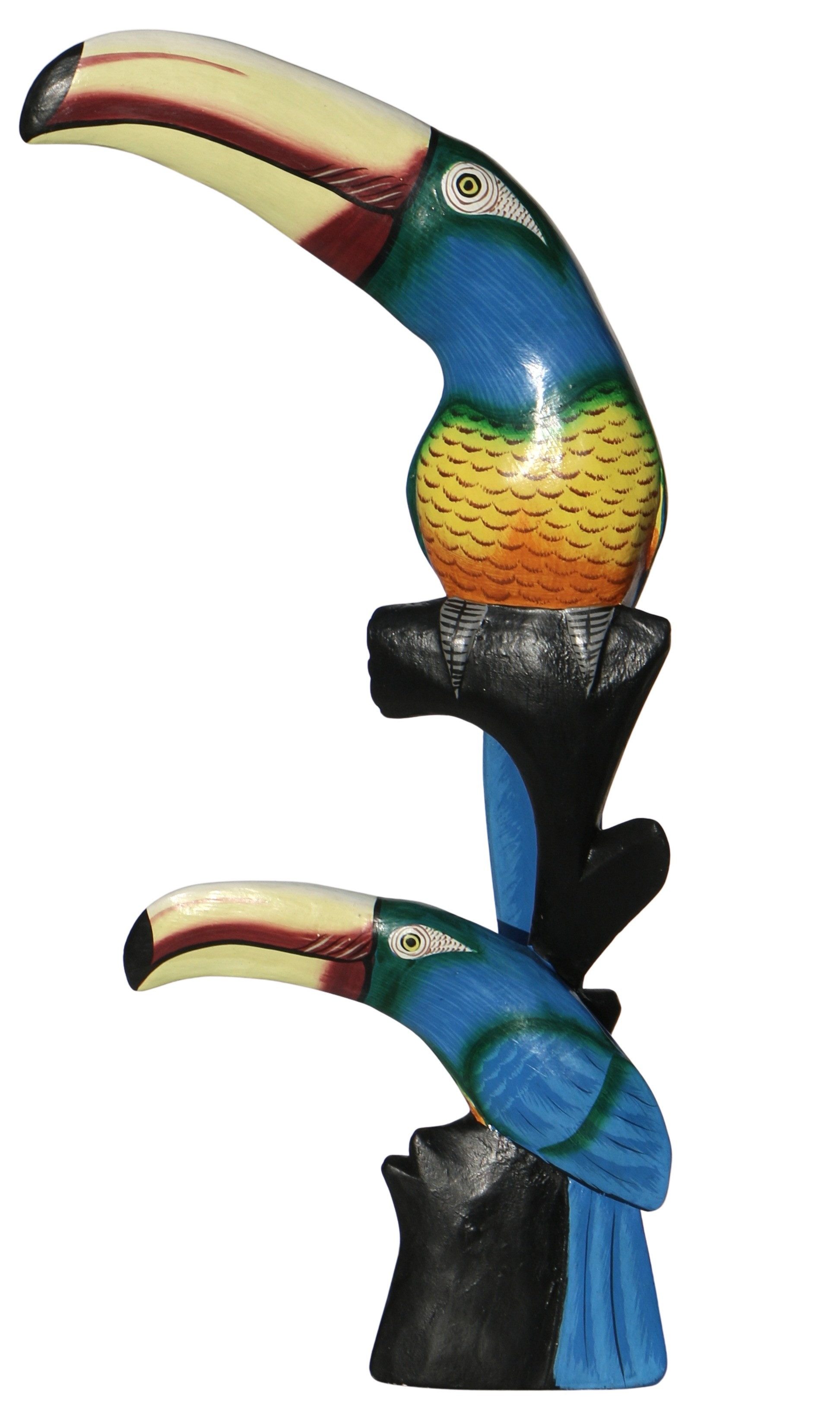 Wogeka Tierfigur bemalter Tukan Vogel Holz-Figur günstig online kaufen