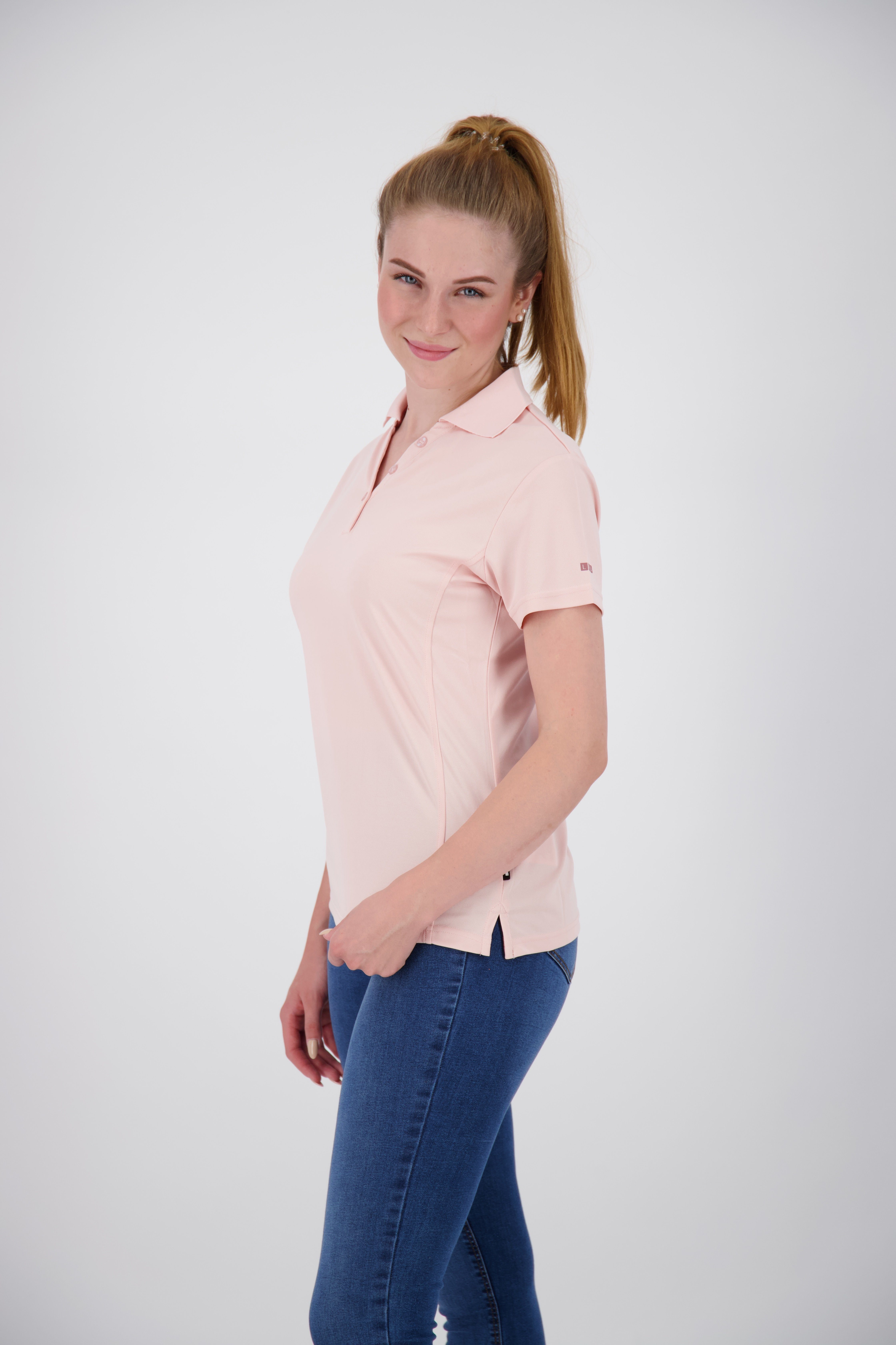 100% 3F-Funktions-Piqué NEW Poloshirt lotus WOMEN aus II Recycling Active HEDLEY DEPROC Kunstfaser