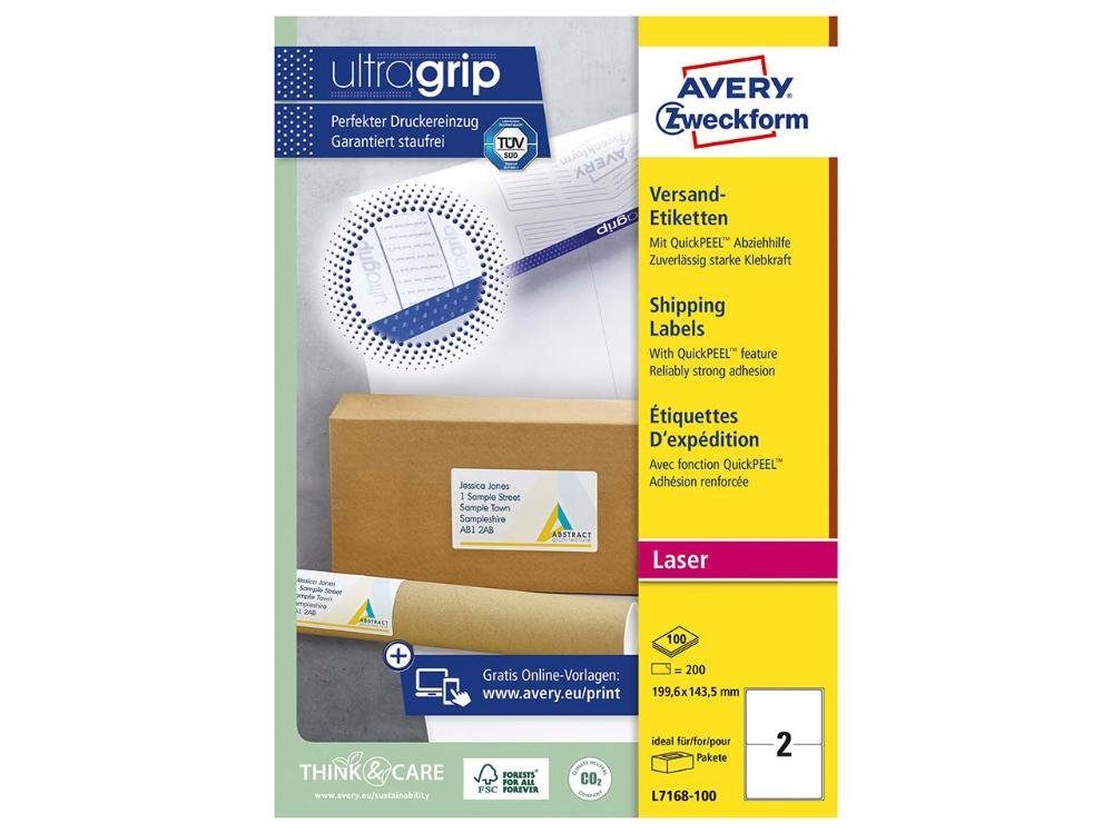Thumbnail - Avery Zweckform Etiketten Avery Zweckform Versandetiketten 'L7168-100' perma