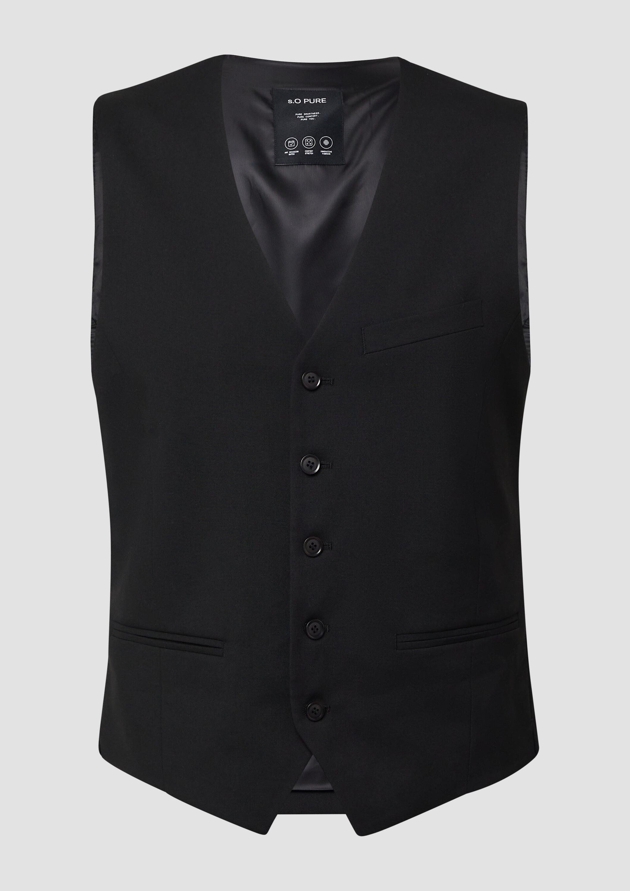 s.Oliver Jackenblazer Indoor-Weste S.OPURE s.O PURE: Anzugweste im Slim Fit