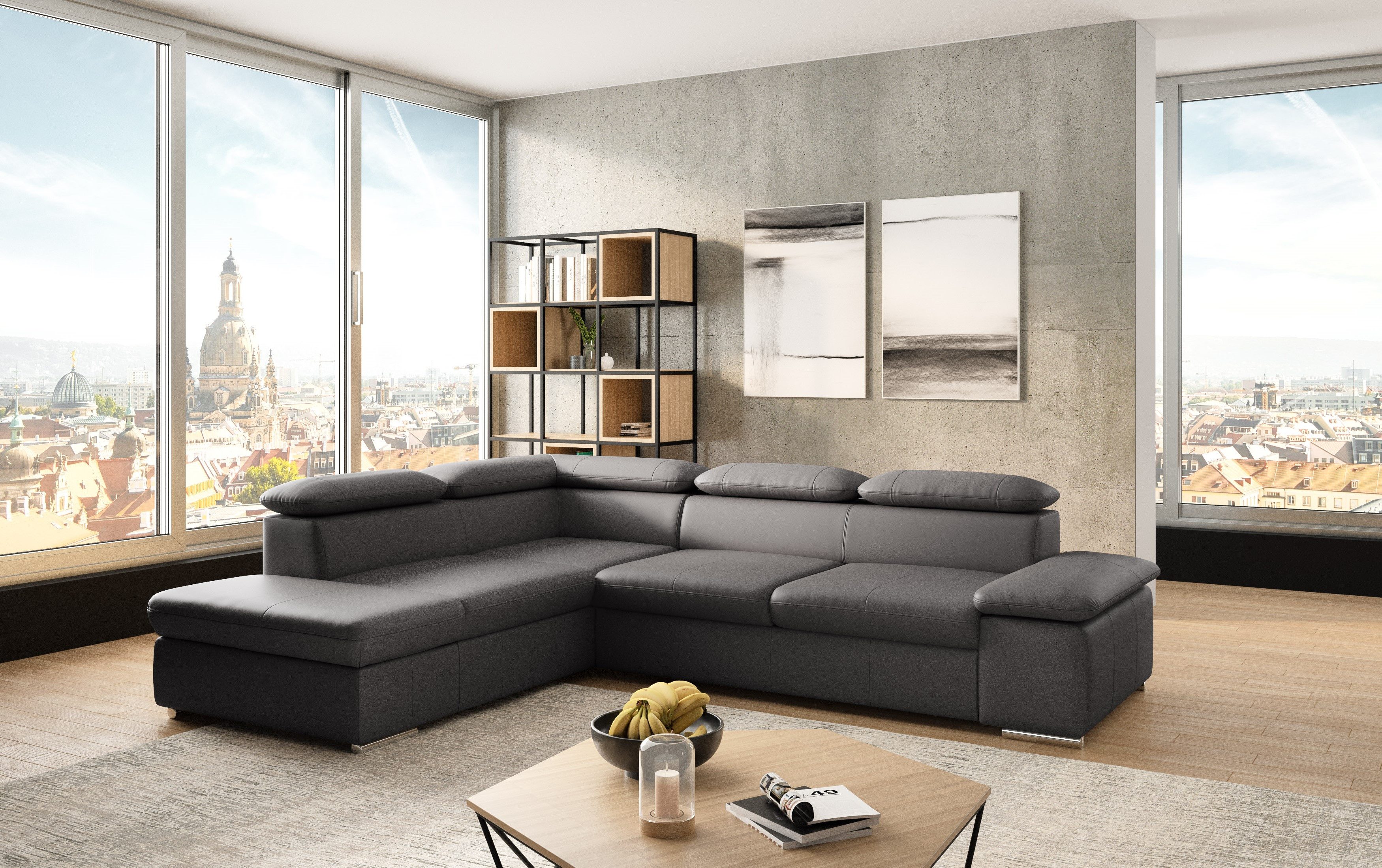 sit&more Ecksofa "Valantine L-Form, B: 286 cm" mit Arm- & Kopfteilverstellu günstig online kaufen