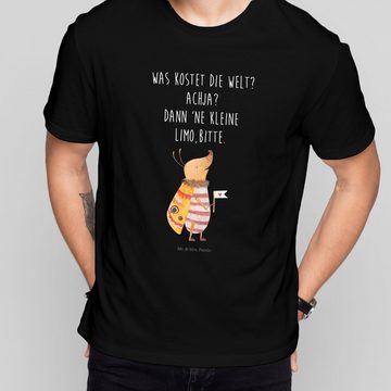 Mr. & Mrs. Panda T-Shirt Nachtfalter mit Fähnchen - Schwarz - Geschenk, Küche Deko, süße Tierm (1-tlg)