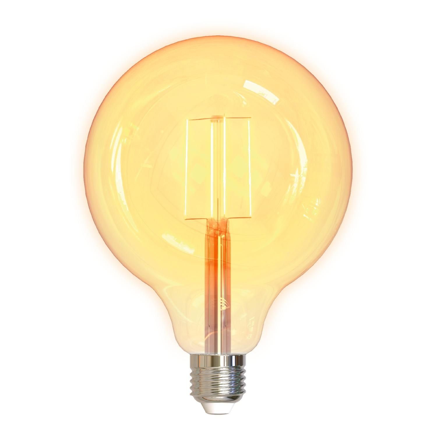 DELTACO SMART HOME LED-Leuchtmittel Smarte LED Lampe E27 Filamentbirne 125mm und 5,5 Watt TUYA System, E27, 1 St., inkl. 5 Jahre Herstellergarantie