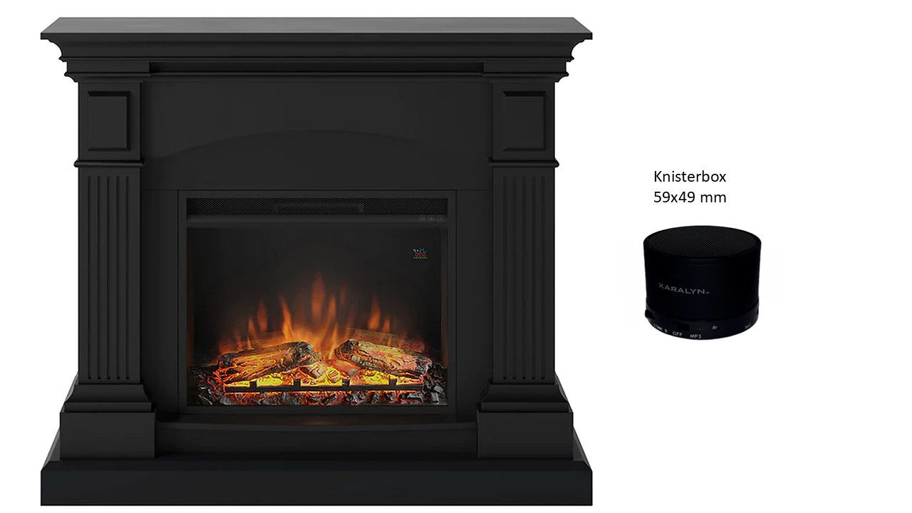 TAGU Elektrokamin TAGU Larsen schwarz Elektrokamin mit 23 Zoll mit Knisterbox