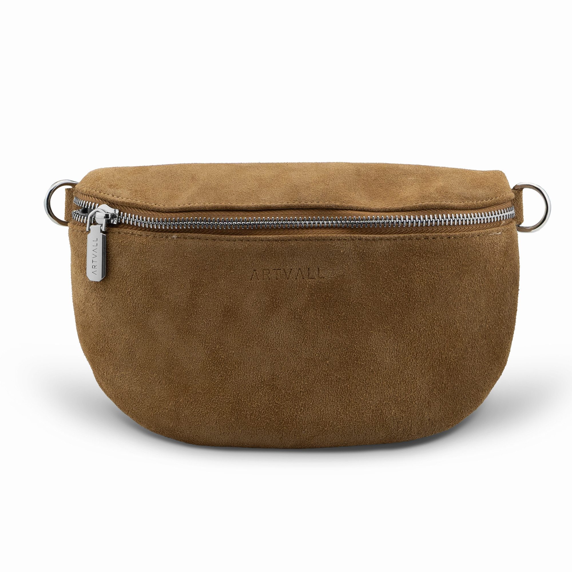 ARTVALL Umhängetasche Wildleder Handtasche Crossbody Bag (Tasche ohne Riemen, Inkl. Staubschutzbeutel), Crossbody Bag Wildleder modern funktional breit Braun