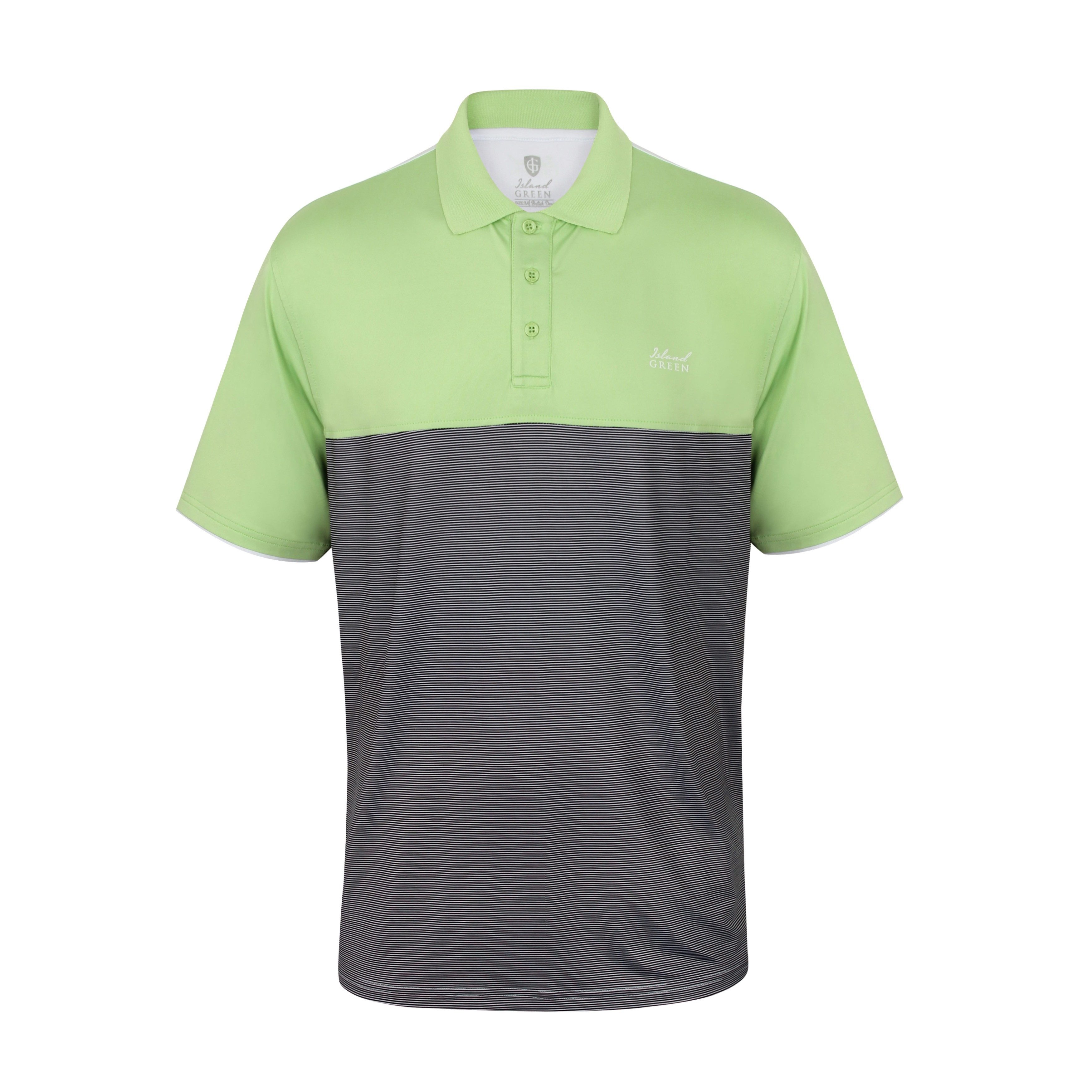 ISLAND GREEN Poloshirt Poloshirt Golfshirt Herren modisches T-Shirt Tennis Shirt Golf-Polo Funktionsmaterial mit Knopfleiste