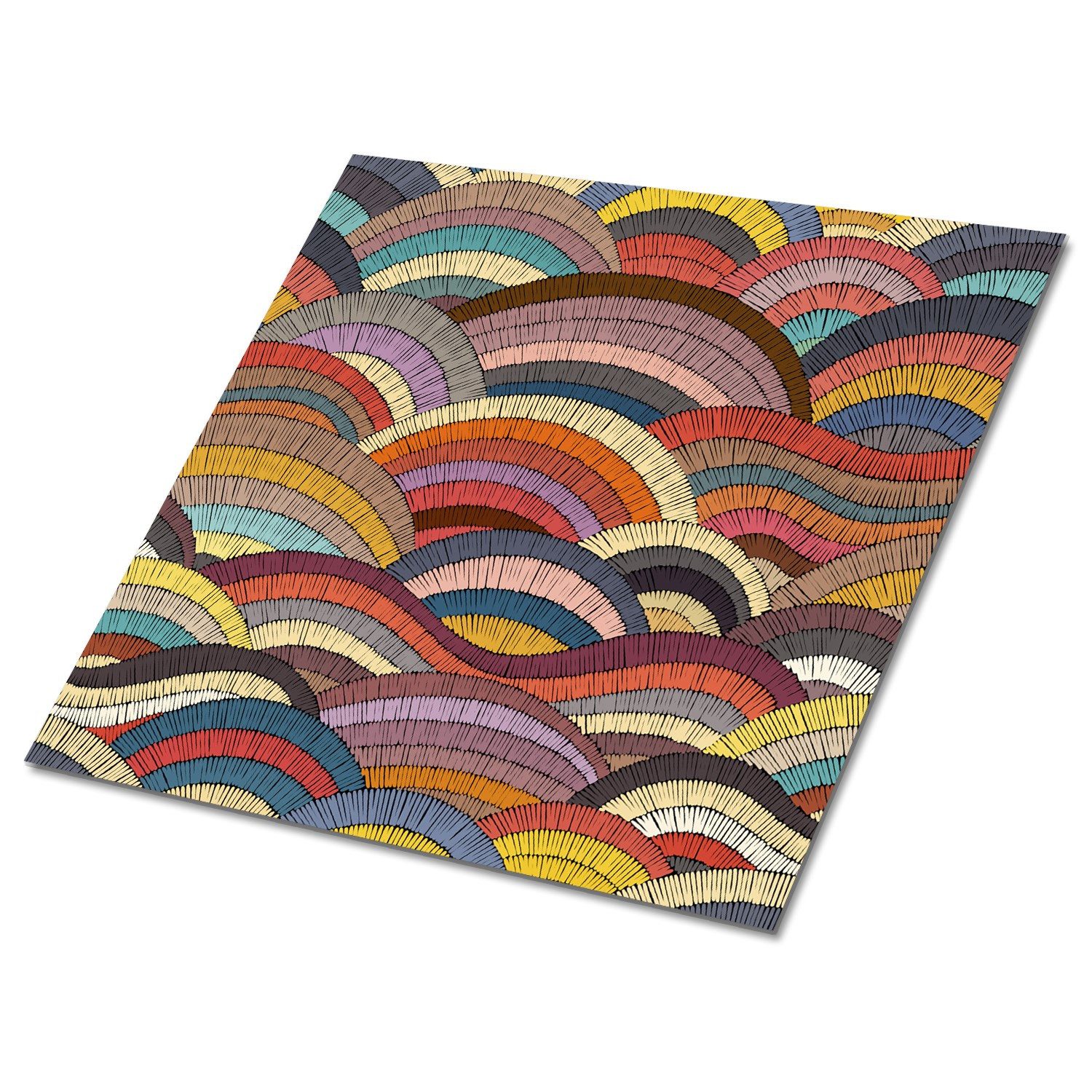 Tulup Vinylfliesen Selbstklebende Fliesen Platten 30 cm x 30 cm Wandpaneele 9 Stück PVC
