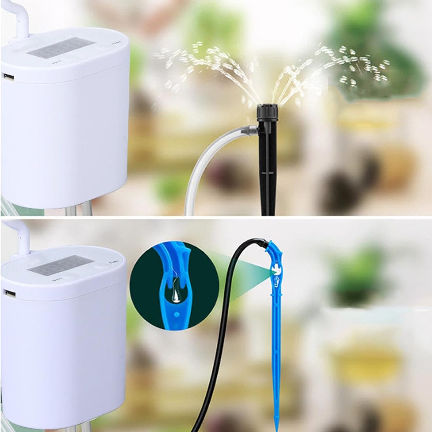 Thumbnail - OKWISH Bewässerungssteuerung Automatische Bewässerung Bewässerungssystem Zeitschaltuhr Bewässerung, (Ein Bewässerungsset...