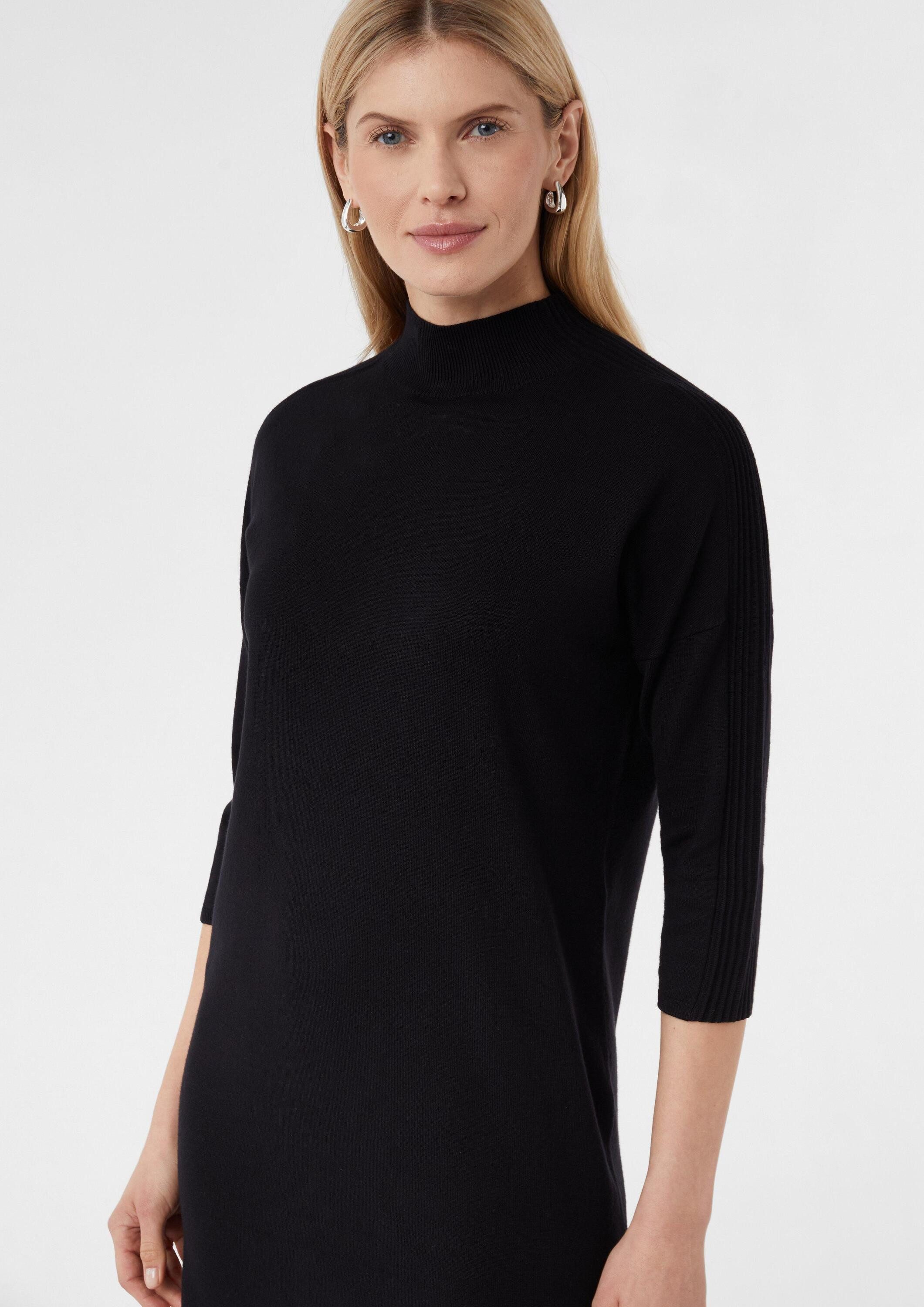 comma Midikleid Kleid Kurzes Strickkleid aus Viskosemix mit überschnittenen Schultern – Bild 4 von 5
