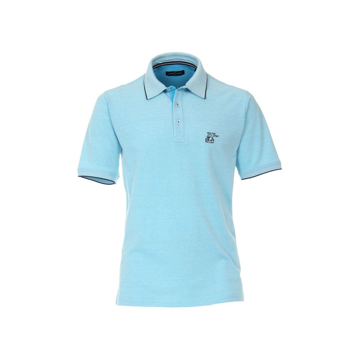 CASAMODA Poloshirt blau regular (1-tlg) Hellblau | Poloshirts