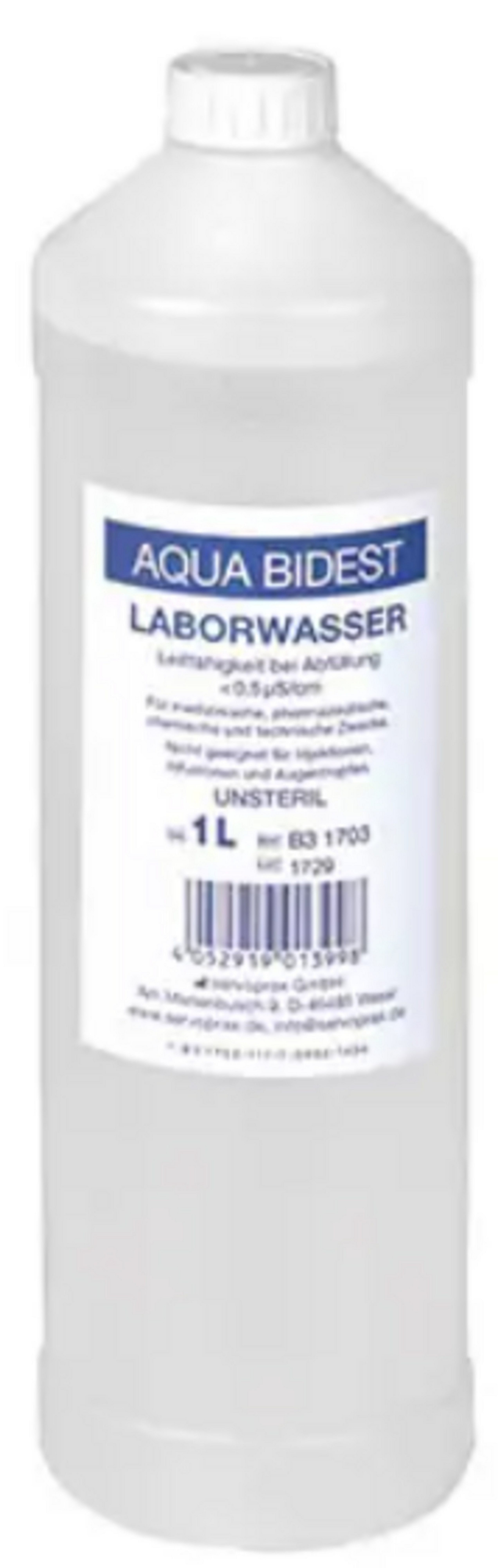 DocMed Дистиллированная вода Aqua Bidest-Laborwasser, Spar-Set, doppelt destilliert, besonders rein