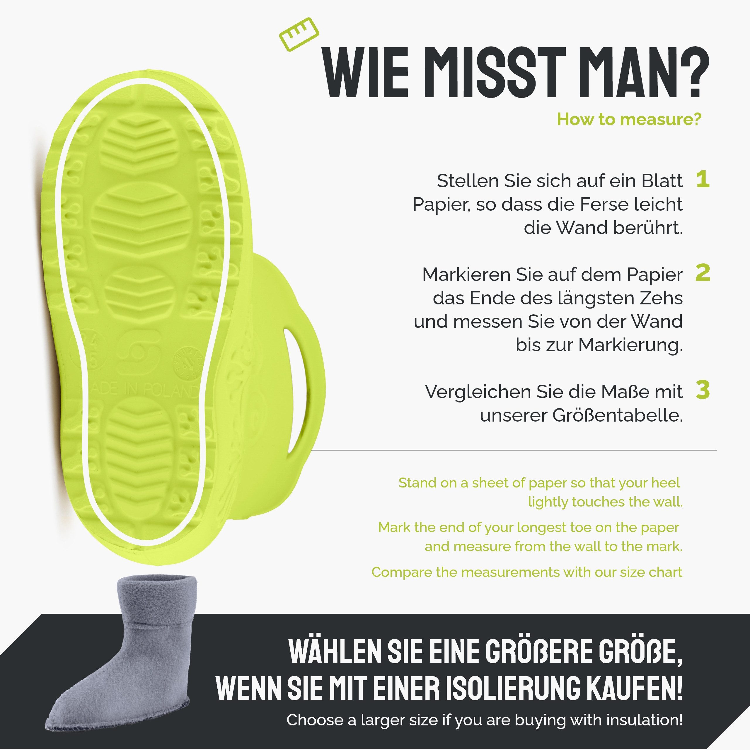 Ladeheid Kinder EVA federleichte Regenschuhe LA-CA-03 Gummistiefel mit herausnehmbares Innenfutter – Bild 2 von 5