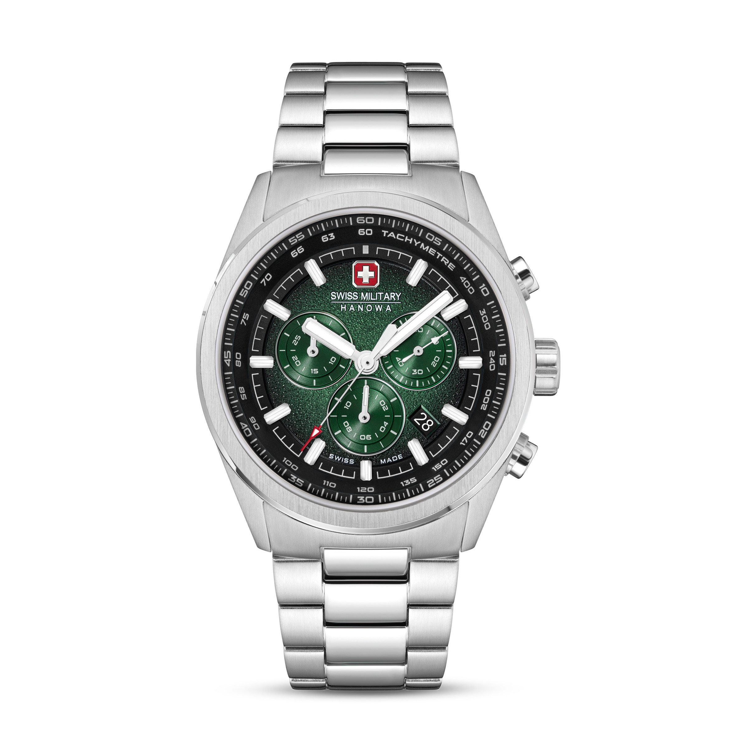 Swiss Military Hanowa Chronograph Navalus Pro Chrono SMWGI0004206, Quarzuhr, Armbanduhr, Herrenuhr, Swiss Made, Edelstahlarmband, analog