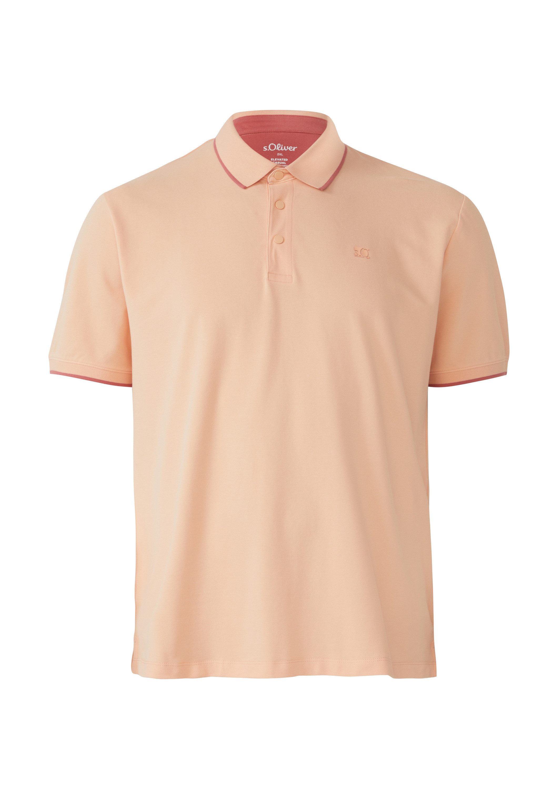 s.Oliver Kurzarmshirt Polo-Shirt Sportives Piqué-Poloshirt mit Kontrast-Det günstig online kaufen