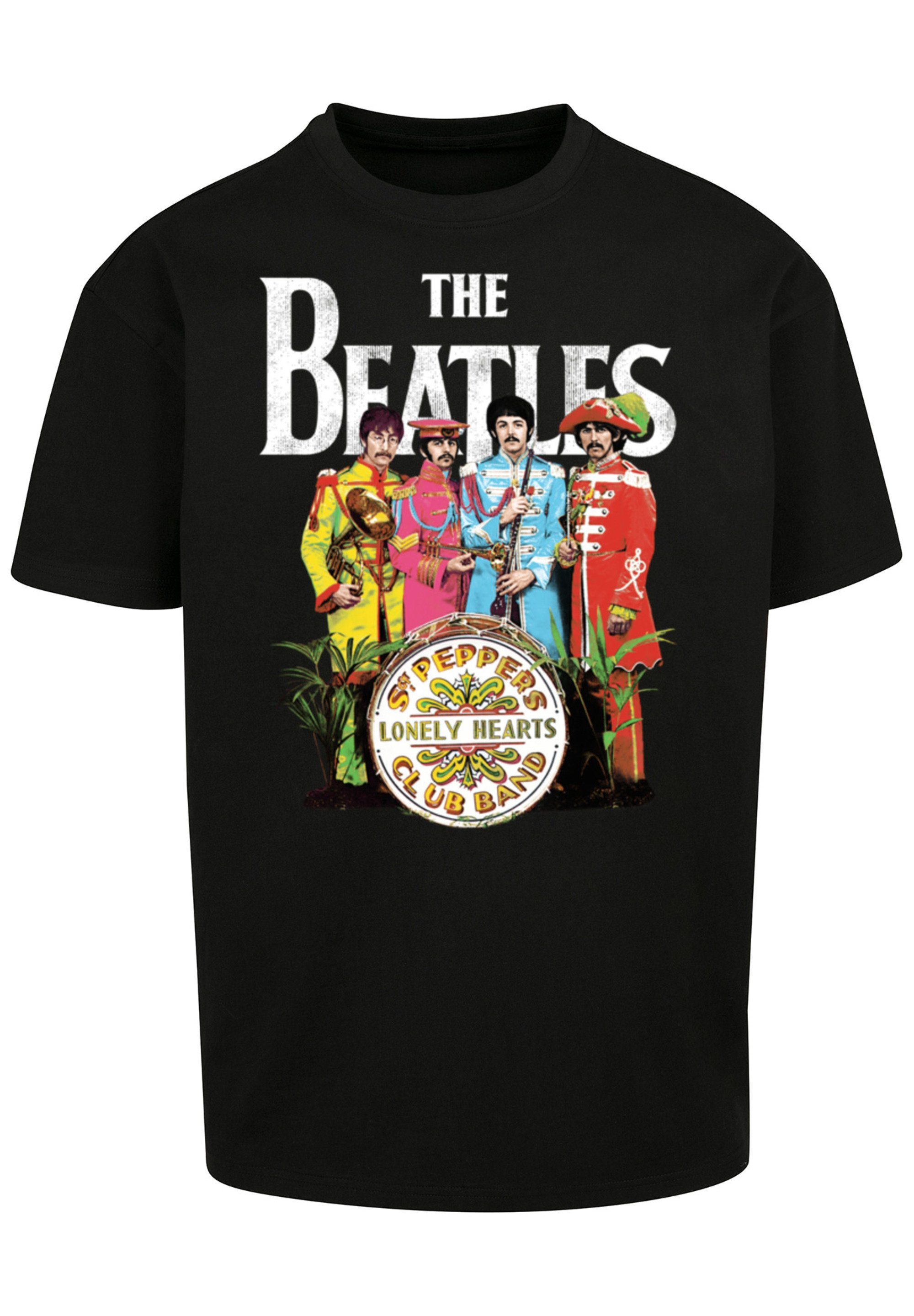 schwarz Sgt Pepper Print Band Beatles T-Shirt The Black F4NT4STIC